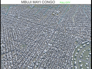 Mbuji city Mayi Congo 20km 3D Model
