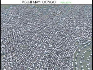 Cidade de Mbuji Mayi Congo 20 km Modelo 3D