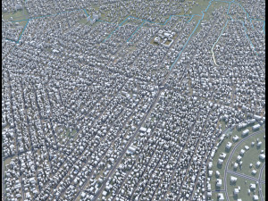 Mbuji city Mayi Congo 20km 3D Model