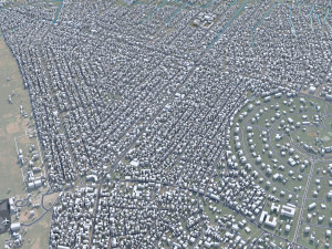 Mbuji city Mayi Congo 20km 3D Model