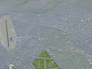Mbuji city Mayi Congo 20km 3D Model