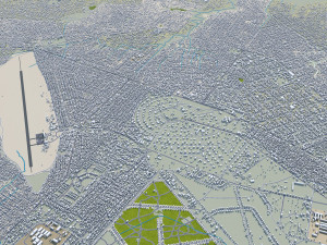 Mbuji city Mayi Congo 20km 3D Model