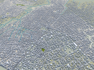 Mbuji city Mayi Congo 20km 3D Model