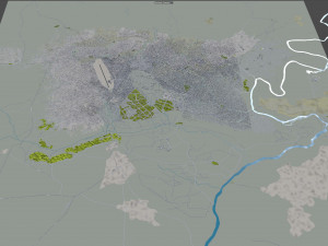 Mbuji city Mayi Congo 20km 3D Model