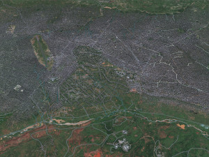 Mbuji city Mayi Congo 20km 3D Model