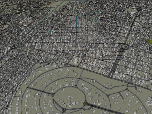 Mbuji city Mayi Congo 20km 3D Model