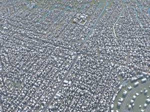 Mbuji city Mayi Congo 20km 3D Model