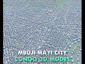 Mbuji city Mayi Congo 20km 3D Model