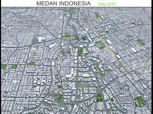 Medan city Indonesia 30km Modelo 3D