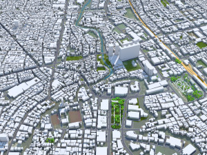 Medan city Indonesia 30km 3Dモデル