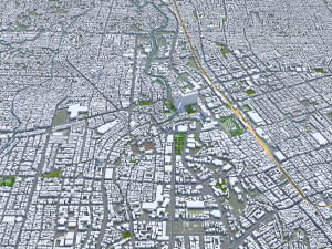 Medan city Indonesia 30km 3Dモデル