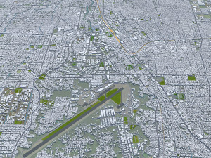 Medan city Indonesia 30km 3Dモデル
