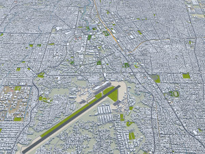 Medan city Indonesia 30km 3Dモデル