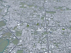 Medan city Indonesia 30km 3Dモデル