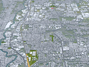 Medan city Indonesia 30km 3Dモデル