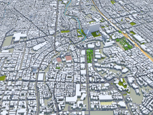 Medan city Indonesia 30km 3Dモデル