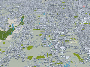 Medan city Indonesia 30km 3Dモデル