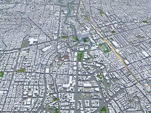 Medan city Indonesia 30km 3Dモデル