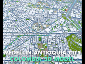 Medellin city Antioquia Colombia 30km Modelo 3D