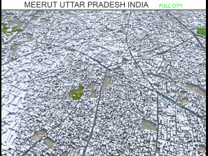 Meerut city Uttar Pradesh India 25km 3D Model