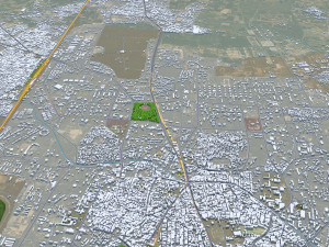 Meerut city Uttar Pradesh India 25km 3D-Modell
