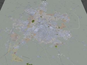 Meerut city Uttar Pradesh India 25km 3D-Modell