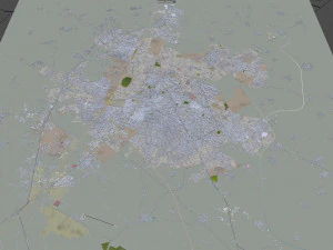 Meerut city Uttar Pradesh India 25km 3D Model
