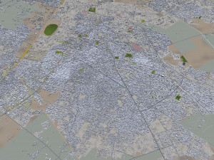 Meerut city Uttar Pradesh India 25km 3D-Modell