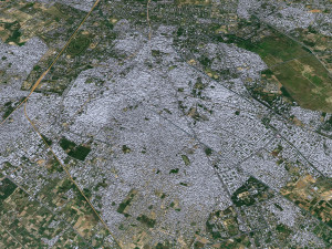 Meerut city Uttar Pradesh India 25km 3D-Modell