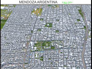 Mendoza city Argentina 32km Modelo 3D