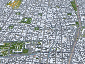 Mendoza city Argentina 32km 3D Model