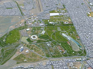 Mendoza city Argentina 32km Modelo 3D