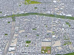 Mendoza city Argentina 32km 3D Model