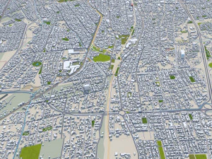Mendoza city Argentina 32km 3D Model