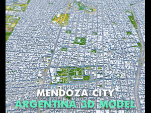 Mendoza city Argentina 32km 3D Model