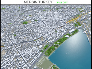 Mersin city Turkey 30km 3D Model