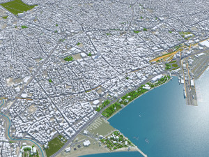 Mersin city Turkey 30km 3D Model