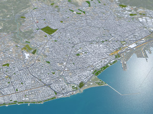 Mersin city Turkey 30km 3D Model