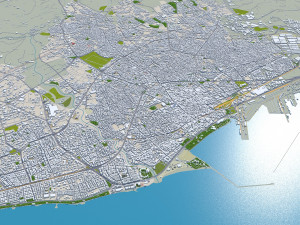 Mersin city Turkey 30km 3D Model