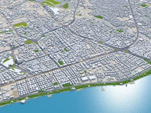 Mersin city Turkey 30km 3D Model