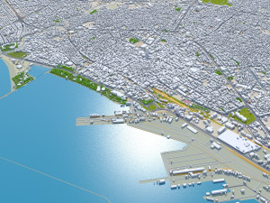 Mersin city Turkey 30km 3D Model