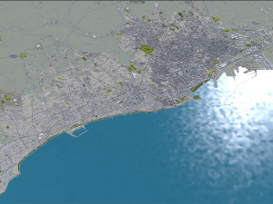 Mersin city Turkey 30km 3D Model