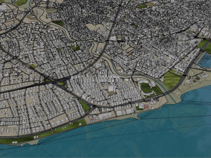 Mersin city Turkey 30km 3D Model