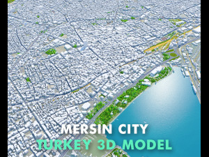 Mersin city Turkey 30km 3D Model
