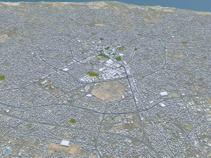 Misratah city Libya 50km 3D-Modell