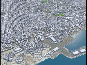 Mogadishu city Somalia 35km 3D Model