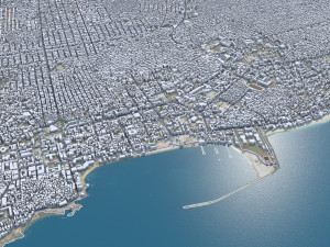 Mogadishu city Somalia 35km 3D Model