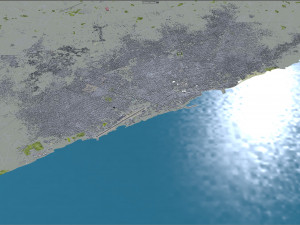 Mogadishu city Somalia 35km 3D Model