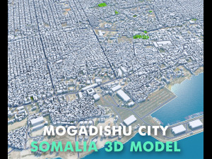 Mogadishu city Somalia 35km 3D Model