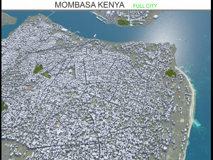 Mombasa city Kenya 30km Modèle 3D